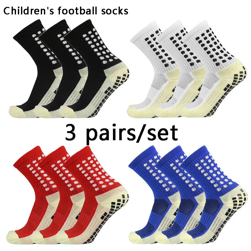 UNOBALL™ Youth Non-Slip Grip Soccer Socks (3-Pack)